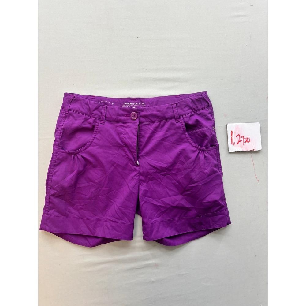 Nike Golf Dri-FIT Purple Performance Athletic Shorts Womens Large L Activewear